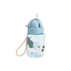 Tiny Farm drikkedunk med sugerør, blue