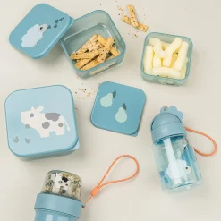 Tiny Farm drikkedunk med sugerør, blue