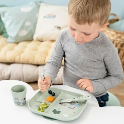 Tiny Farm foodie spisesæt m/sugekop, green