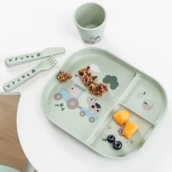 Tiny Farm foodie spisesæt m/sugekop, green