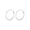 Tiny Plain hoop øreringe, sølv