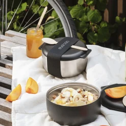 To Go madkasse, steel/black