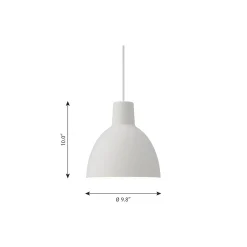 Toldbod 250 pendel, hvid