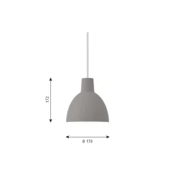 Toldbod 170 pendel, lysegrå