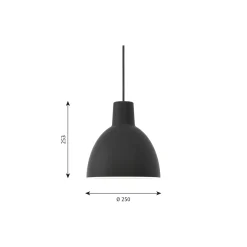 Toldbod 250 pendel, sort