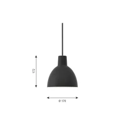 Toldbod 170 pendel, sort