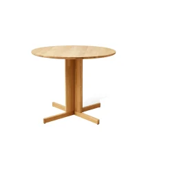 Trefoil Round Table, oak