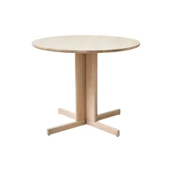 Trefoil Round Table, white oak