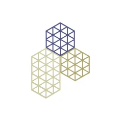 Triangles bordskåner, khaki/warm sand/indigo