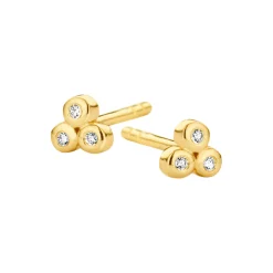 TRIO ØRERINGE, forgyldt