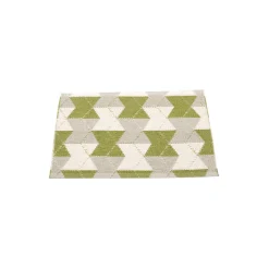 Trip gulvløber, olive/linen/vanilla