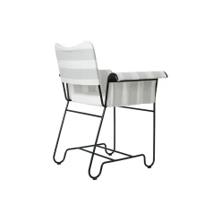 Tropique Dining Chair without Fringes, Leslie Stripe Limonta 20/classic black