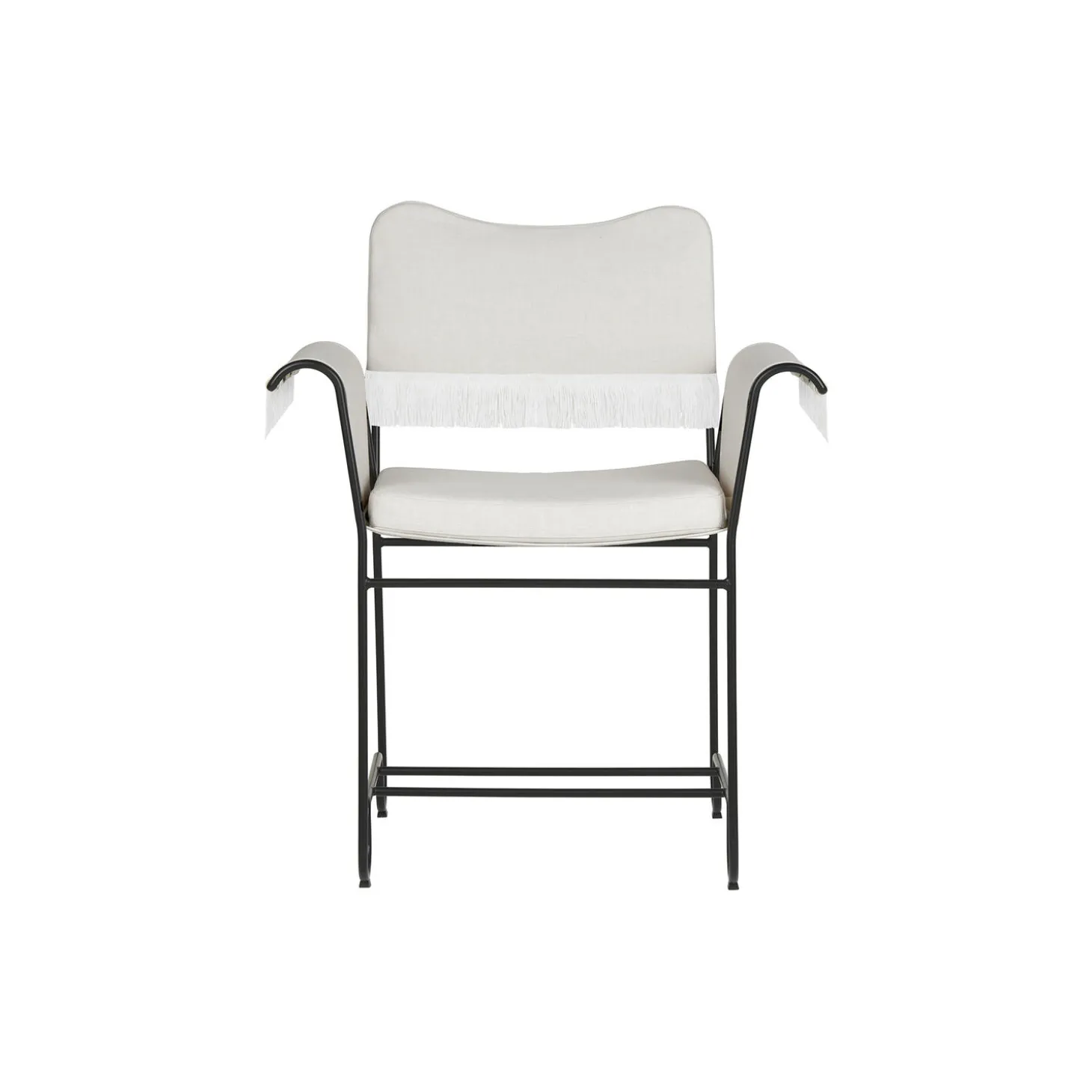 Tropique Dining Chair with Fringes, Leslie Limonta 06/classic black