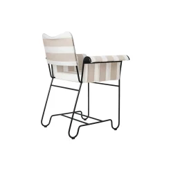 Tropique Dining Chair without Fringes, Leslie Stripe Limonta 40/classic black
