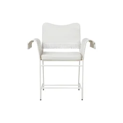 Tropique Dining Chair with Fringes, Leslie Limonta 06/classic white semi matt