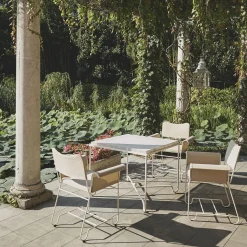 Tropique Dining Chair without Fringes, Leslie Limonta 12/classic white semi matt