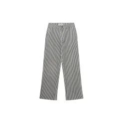 Trousers, black striped