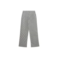 Trousers, black striped