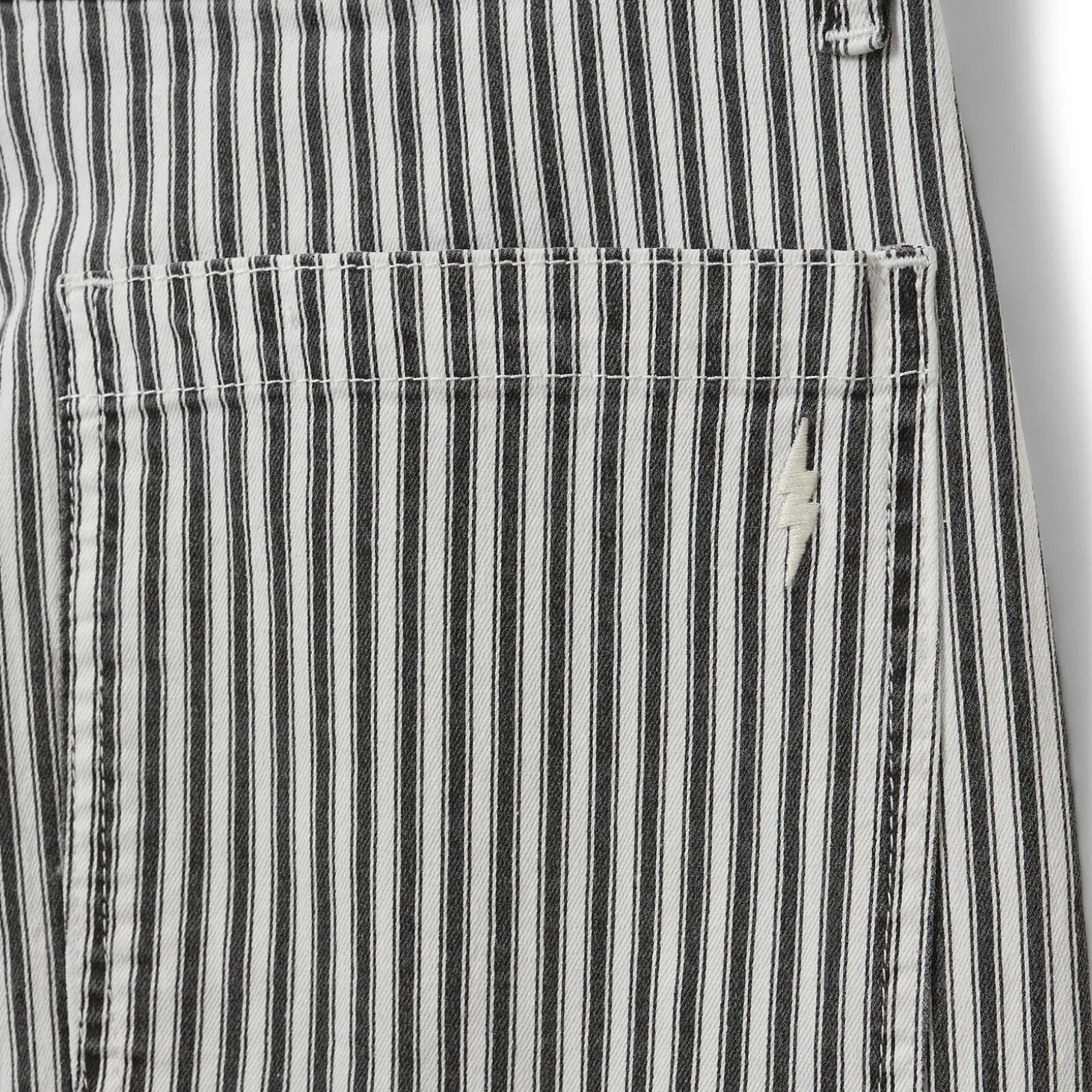 Trousers, black striped