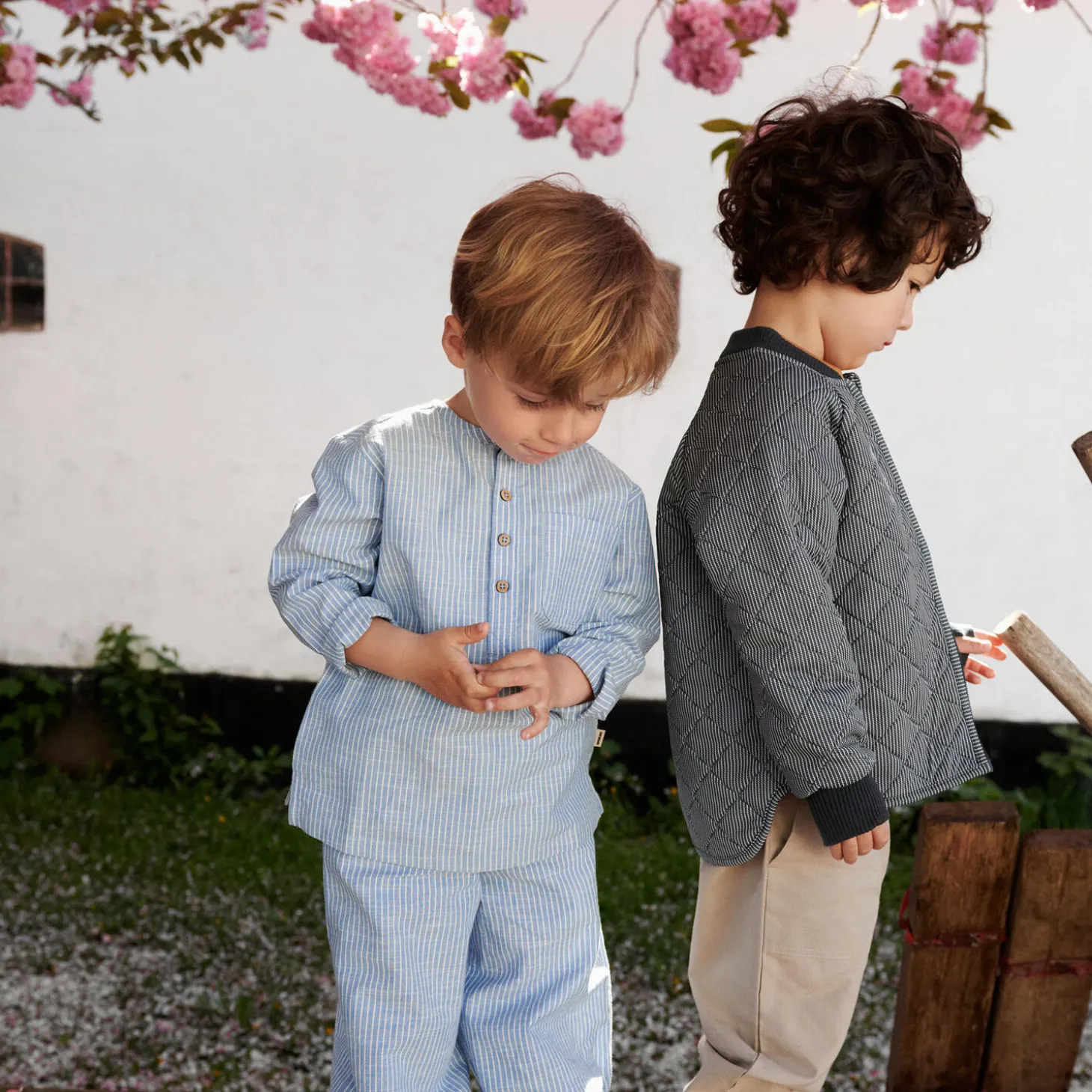 Trousers Sasha, 1048 blue stripe