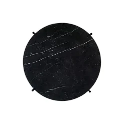 TS Coffee Table Ø55, black marquina marble/black