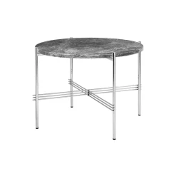 TS Coffee Table Ø55, grey emperador marble/steel