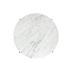 TS Coffee Table Ø80, white carrara marble/steel