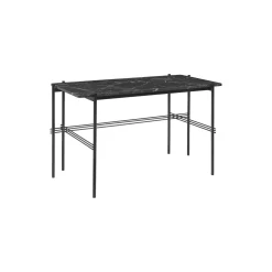 TS Desk, black marquina marble/black