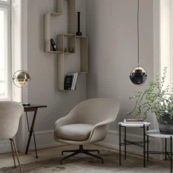 TS Side Table Round, neutral white/black