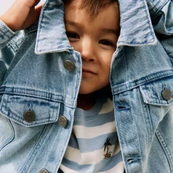 T-Shirt Liam, 9420 calm blue stripe