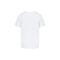T-shirt with v-neck - Mid sleeves, white
