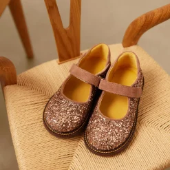 Tullesko i funklende glitter, clay glitter/clay