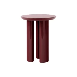 Tung JA3 Side Table, burgundy red