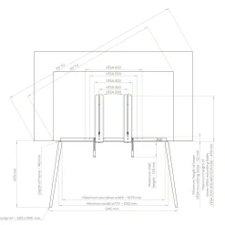 TV-stativ XL 55''-77'', birch