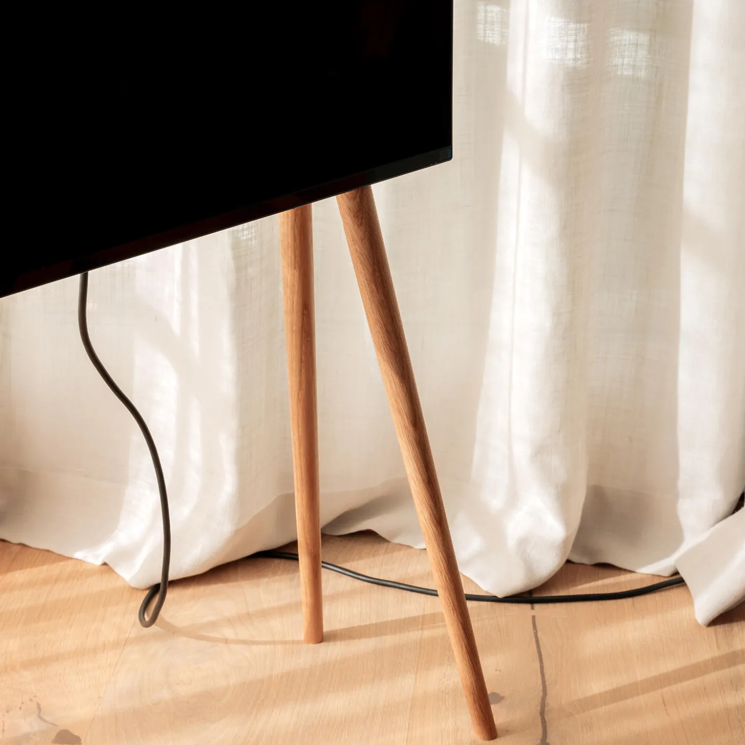 TV-stativ XL 55''-77'', oak