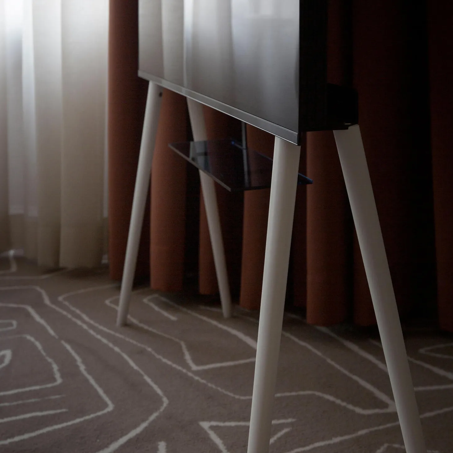 TV-stativ XL 55''-77'', white