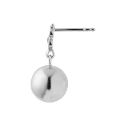 Twin Flow & Disco Ball Earring Single, silver