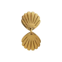 Two Petit Shell Earring Single, gold