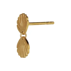 Two Petit Shell Earring Single, gold