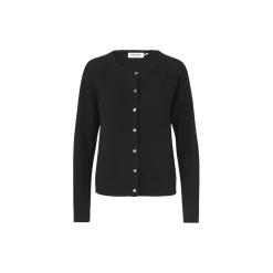 Uld & kashmir cardigan, black