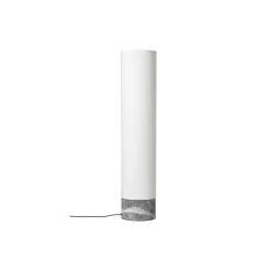Unbound Floor Lamp, grey marble/white