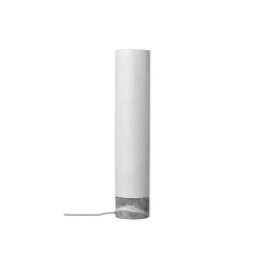 Unbound Floor Lamp, grey marble/canvas