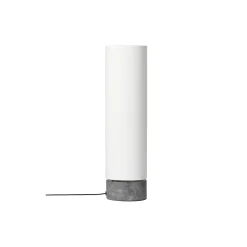 Unbound Table Lamp, grey marble/white