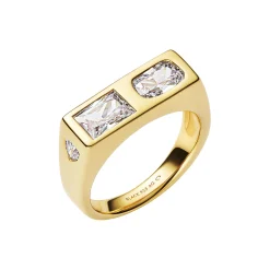 Us Three Signet Ring, gold