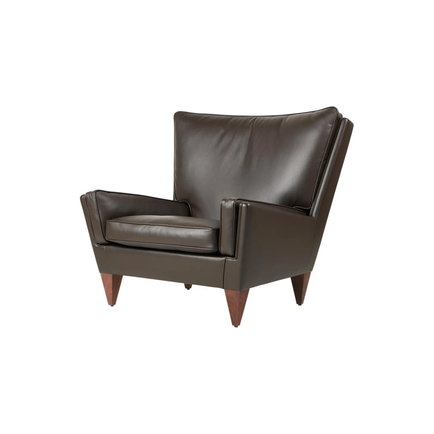 V11 Lounge Chair, coffee/oiled walnut