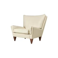 V11 Lounge Chair, cream/oiled walnut