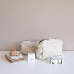 Vaskeklude 4-pak, classic stripes camel