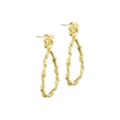 Vela foil øreringe, guldbelagt