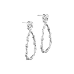 Vela foil øreringe, sølvbelagt