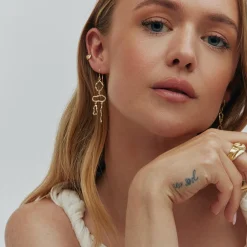 Vela øreringssæt, sølvbelagt